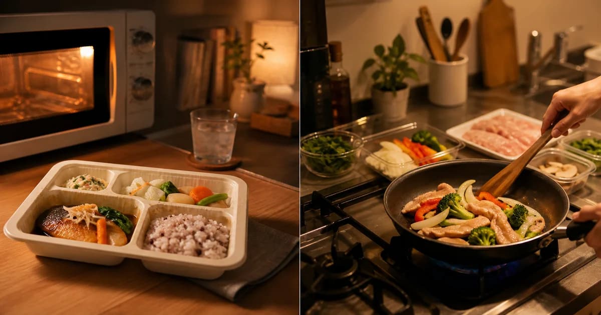 調理済み宅食とミールキットを料金や手間まで含めて比較する食卓